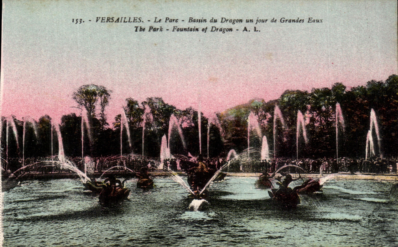 Versailles - Le Parc - Bassin du Dragon un jour de Grandes Eaux - A. L.