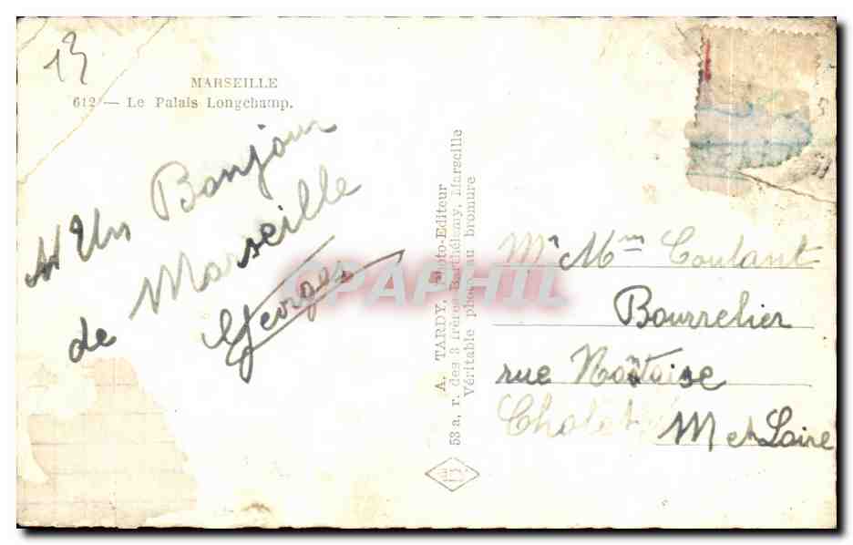 Le Palais Longchamp — Marseille — Éditeur Tardy — Reverso