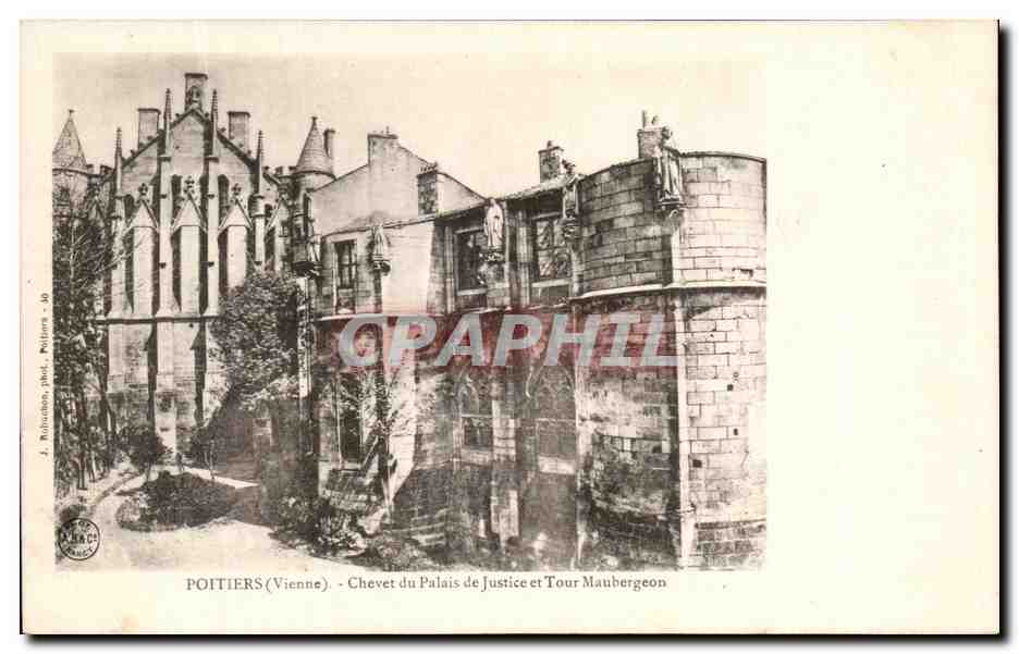 Poitiers (Vienne) - Chevet du Palais de Justice et Tour Maubergeon — J. Rolinthon, phot. Poitiers - 50