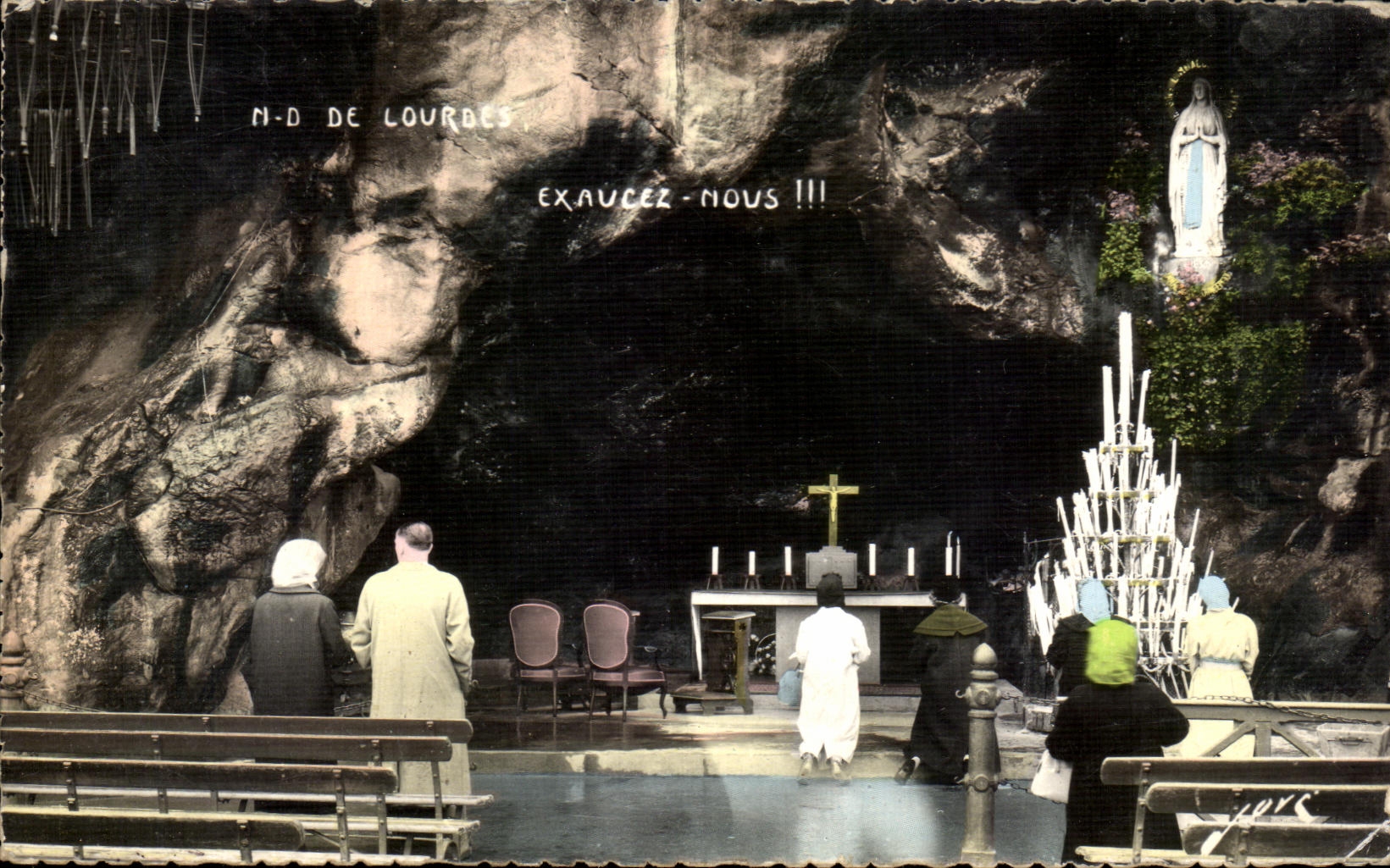 CPSM Lourdes La Grotte Miraculeuse
