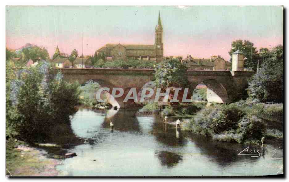 CPSM Etang sur Arroux Pont sur l'Arroux