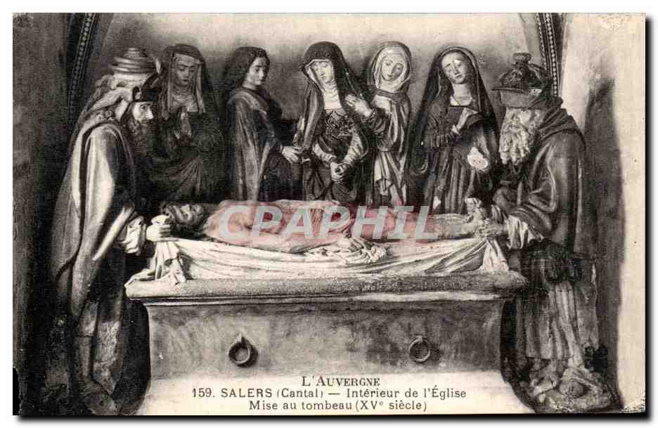 CPA L'Auvergne Cantal Salers Interieur de l'Eglise Mise au Tombeau