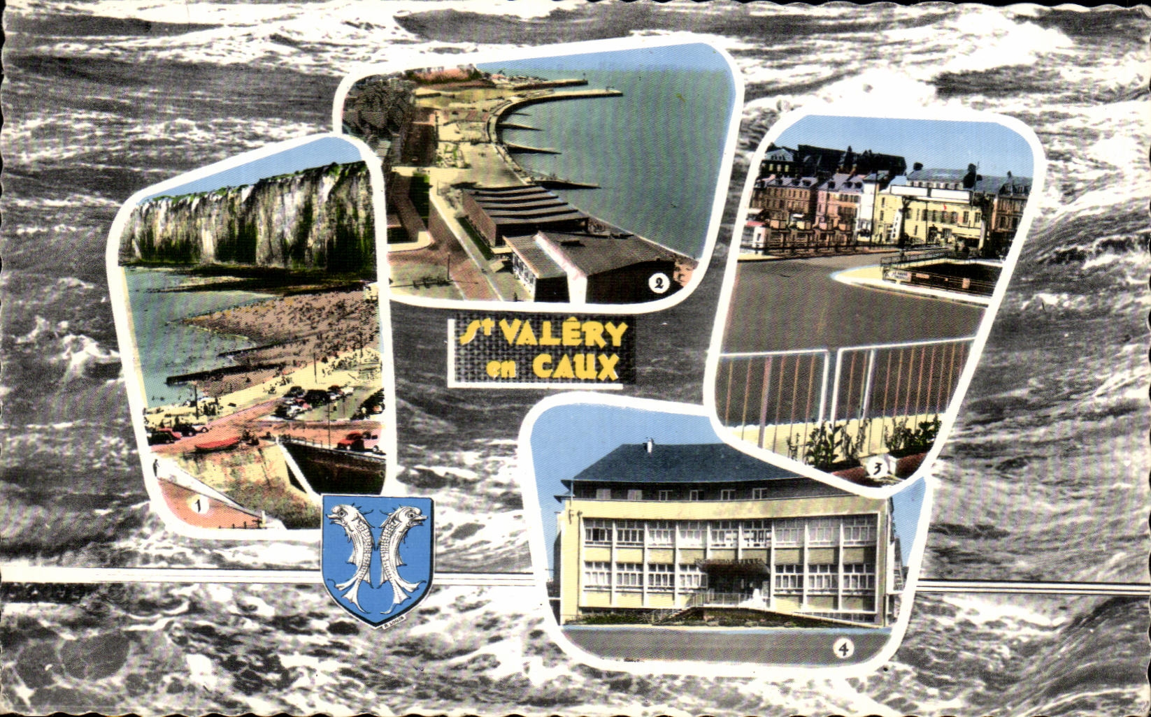 CPSM Saint Valery en Caux La Plage et les falaises
