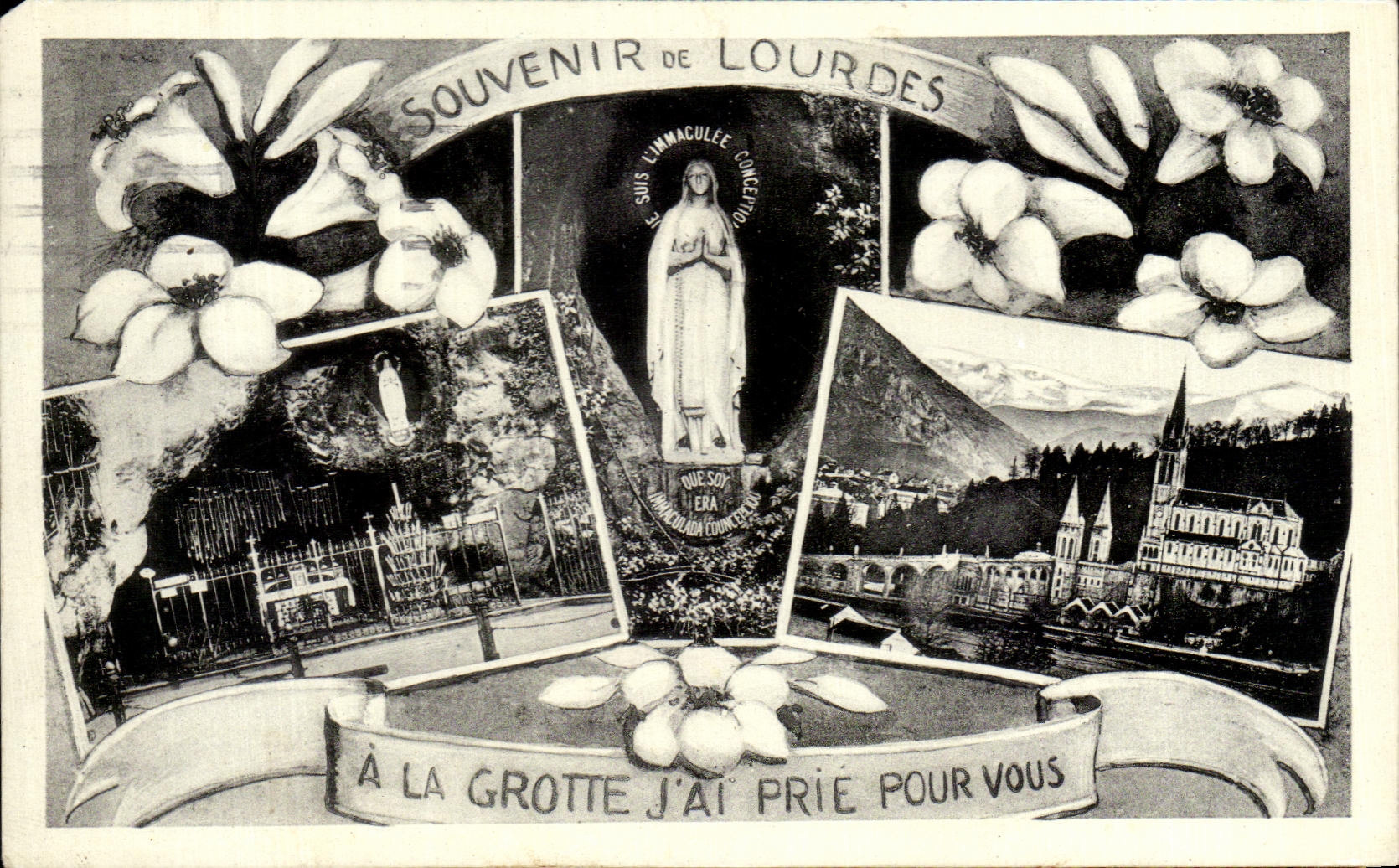 CPA Souvenir De Lourdes A La Grotte J'Ai Prie Pour Vous
