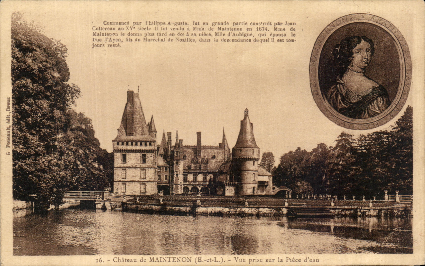 CPA Chateau De Maintenon Vue Prise Sur La Piece D'eau