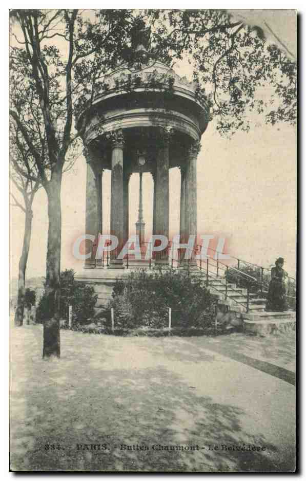 CPA Paris Buttes Chaumont Le Belvedere