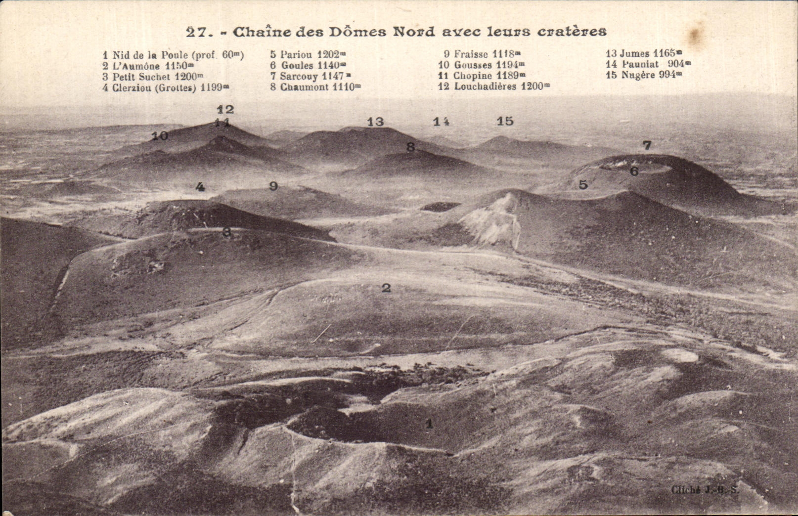 Chaîne des Dômes Nord avec leurs cratères — Glicht J.-G.-S. — n°27