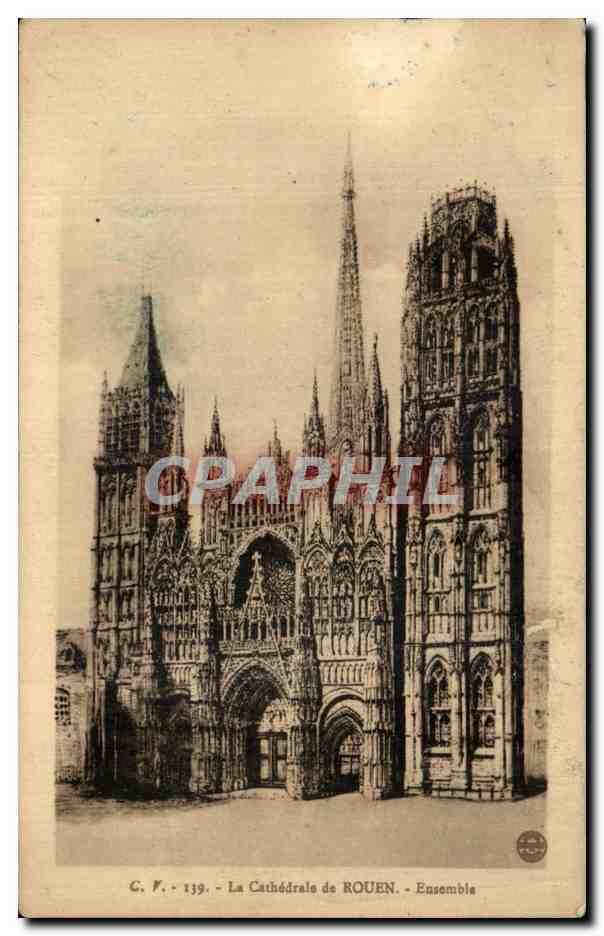 CPA La Cathedrale De Rouen Ensemble