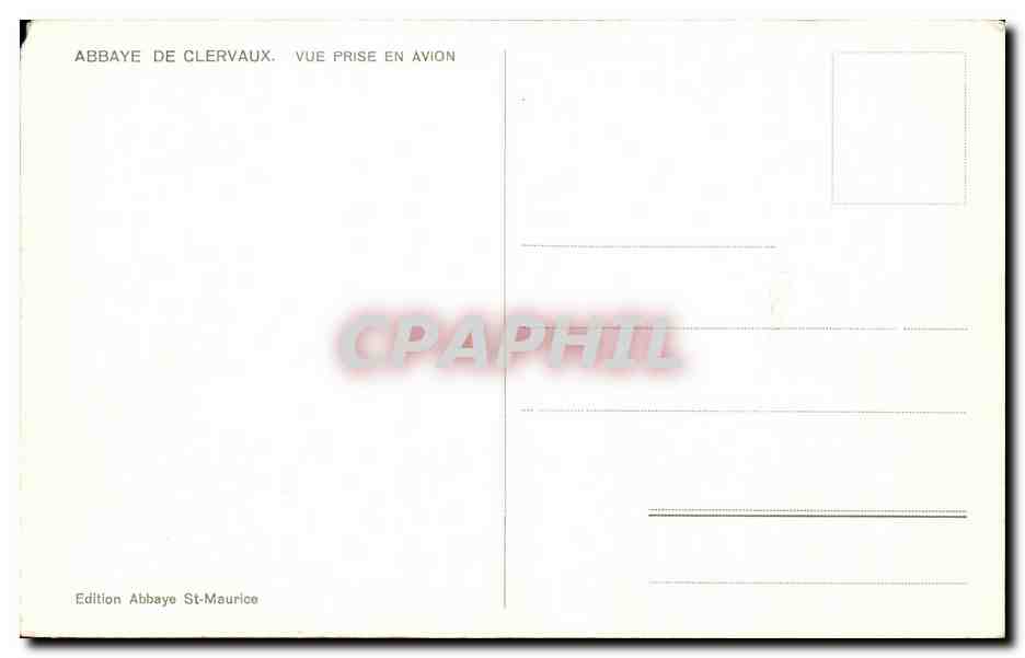 CPA L'Abbaye De Clervaux Vue Prise En Avion Luxembourg — Rückseite
