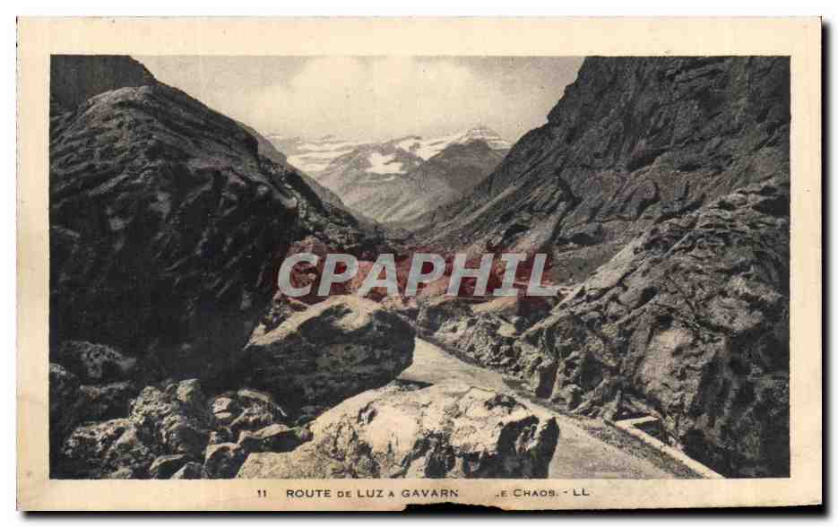 CPA Route De Luz A Gavarnie Chaos