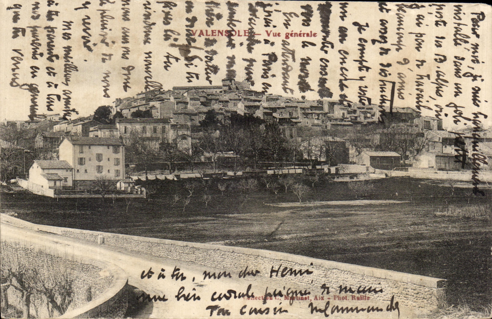 Valensole — Vue générale — Édition L. Martinet, Aix — Phot. Rullis