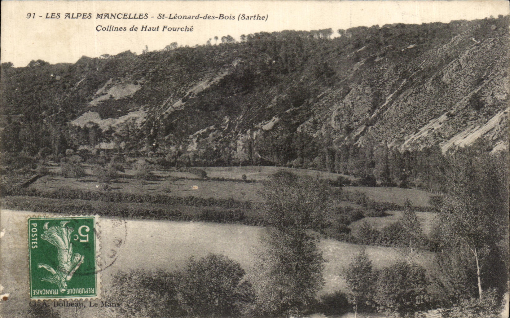 CPA Les Alpes Mancelles St Leonard des Bois Collines de Haut fourche