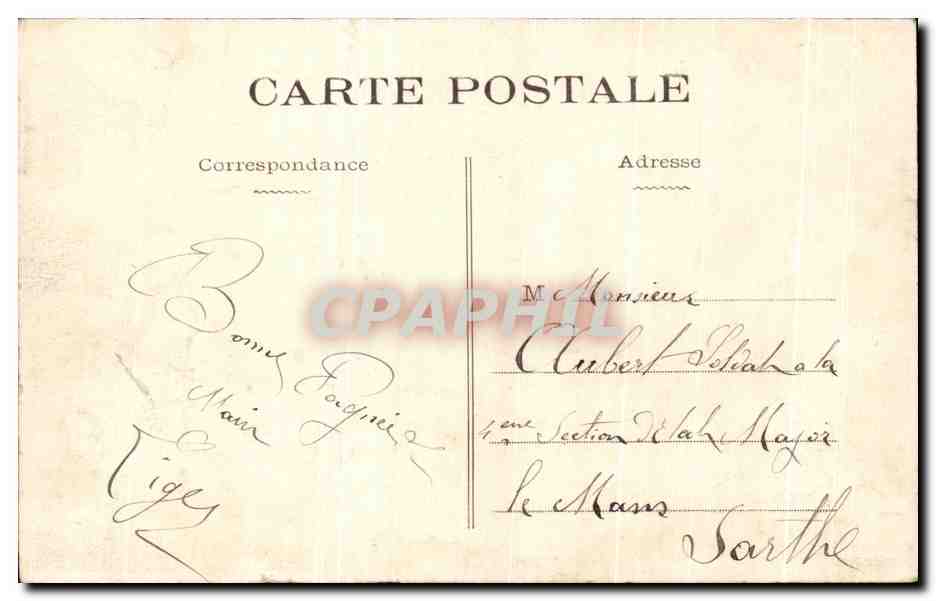 CPA Les Alpes Mancelles St Leonard des Bois Collines de Haut fourche — Rückseite