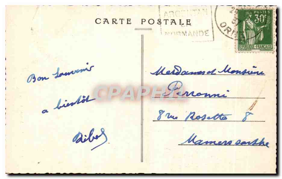 CPA Argentan Abside de l'Eglise St Martin — Rückseite
