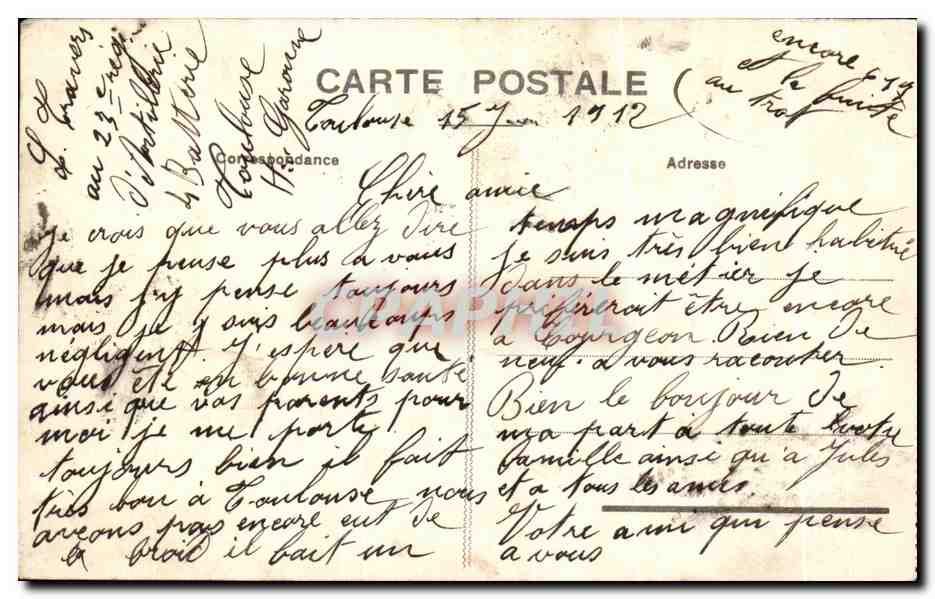 Toulouse - Ecole des Beaux-Arts — éditeur inconnu, n° de série non visible — Rückseite