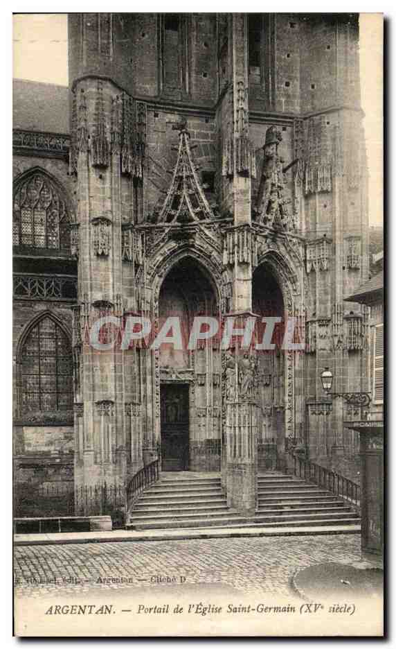 CPA Argentan Portail de l'Eglise Saint Germain