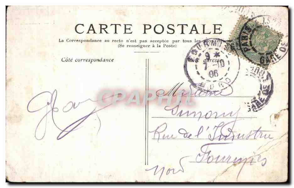 CPA Paris Le Palais du Luxembourg — Verso