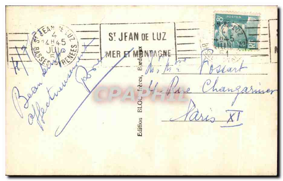 St Jean de Luz — Coucher de Soleil — Tito — Verso