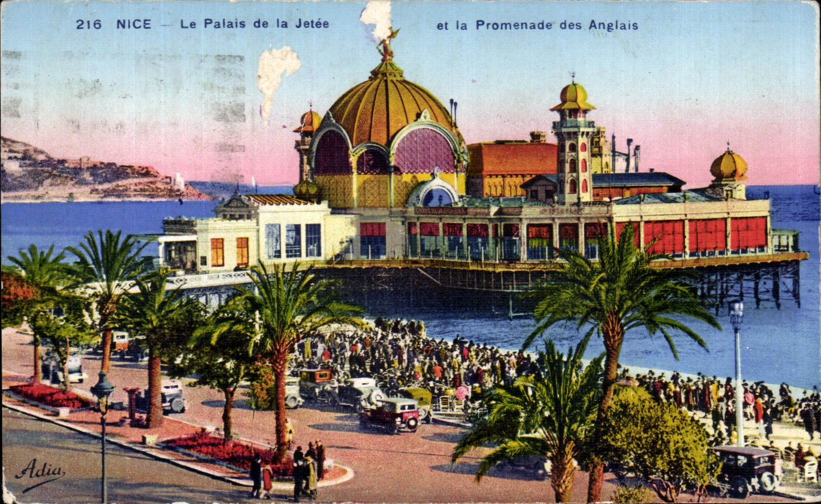 CPA Nice Le palais de la Jetee Et la Promenade des Anglais