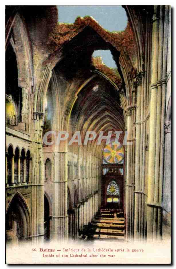 Reims — Intérieur de la Cathédrale après la guerre — Édition Reims Cathédrale