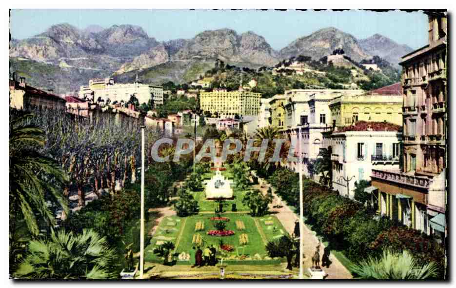 CPA La Cote D'azur Menton Les Jardins Pendant Les Fetes Du Citron