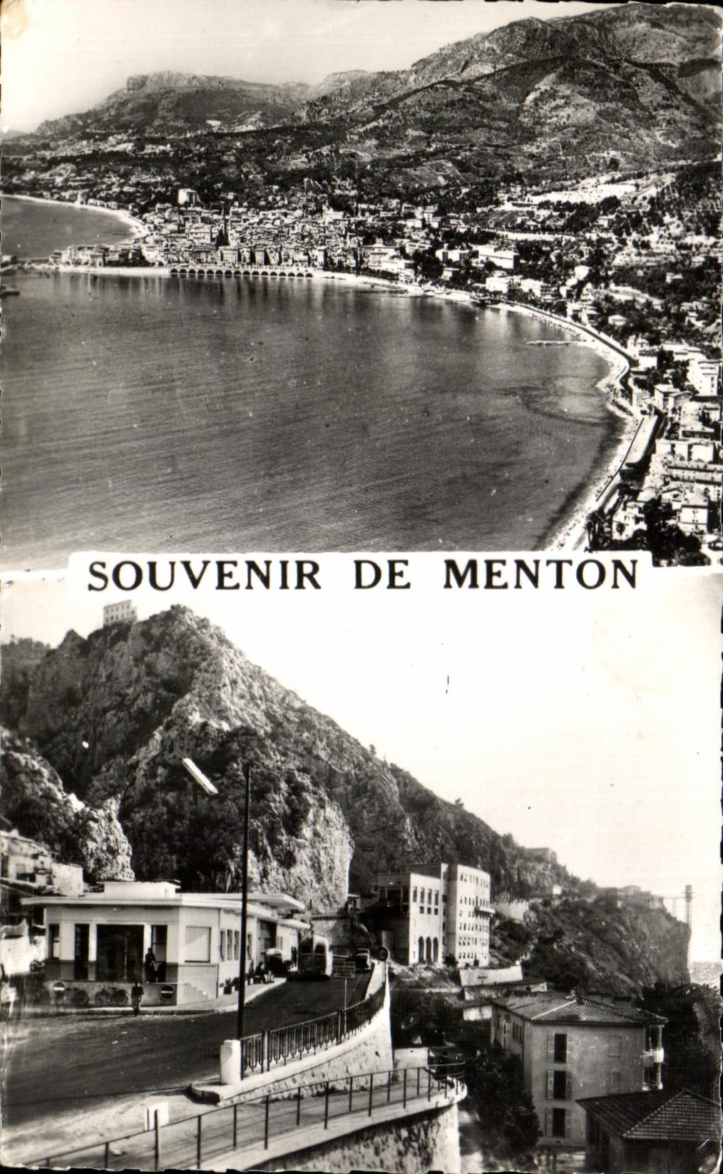 CPA Menton Vue Generale Et La frontiere