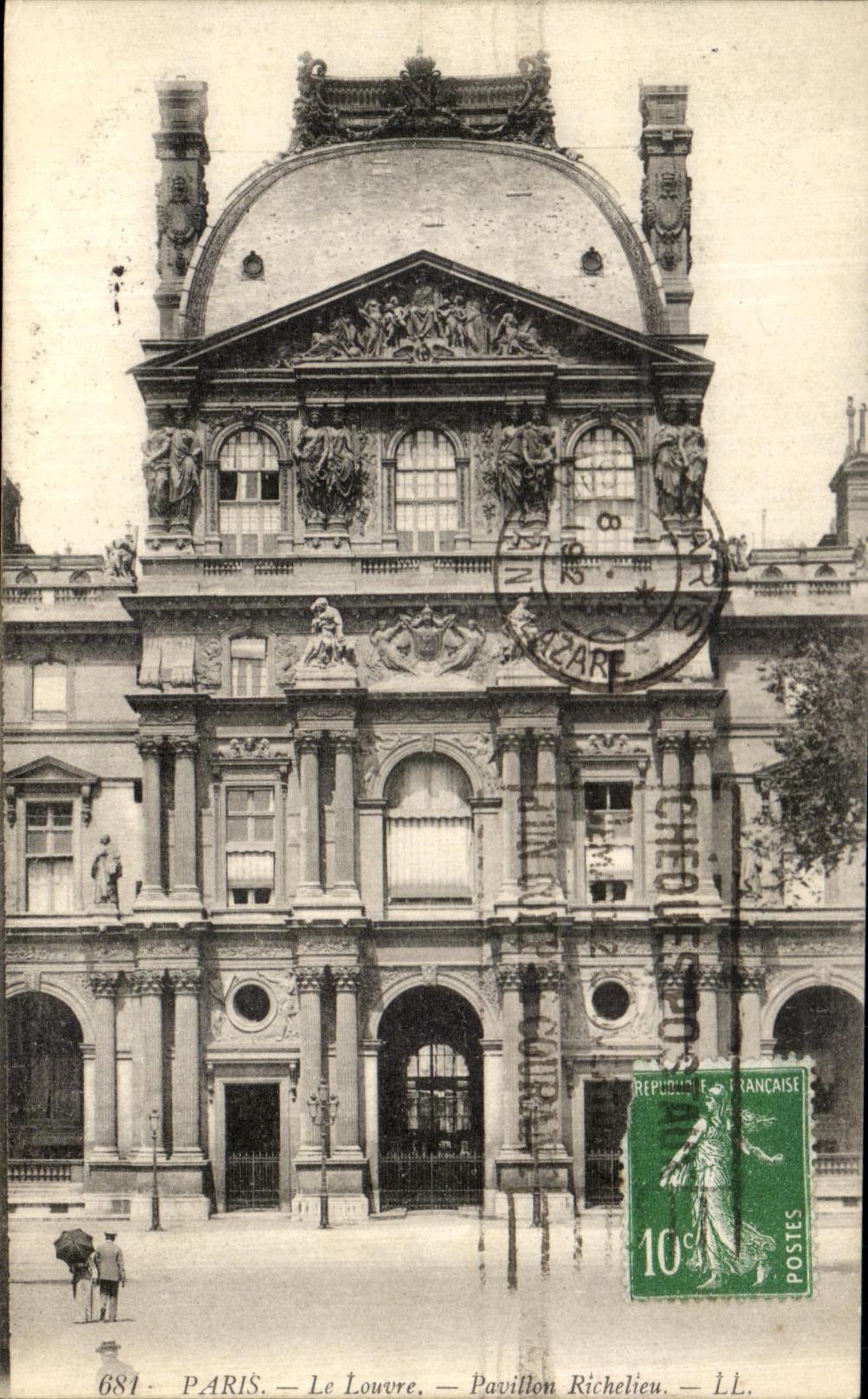CPA Paris Le Louvre Pavillon Richelieu