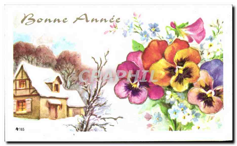 CPM Fantaisie Fleurs Bonne Anne