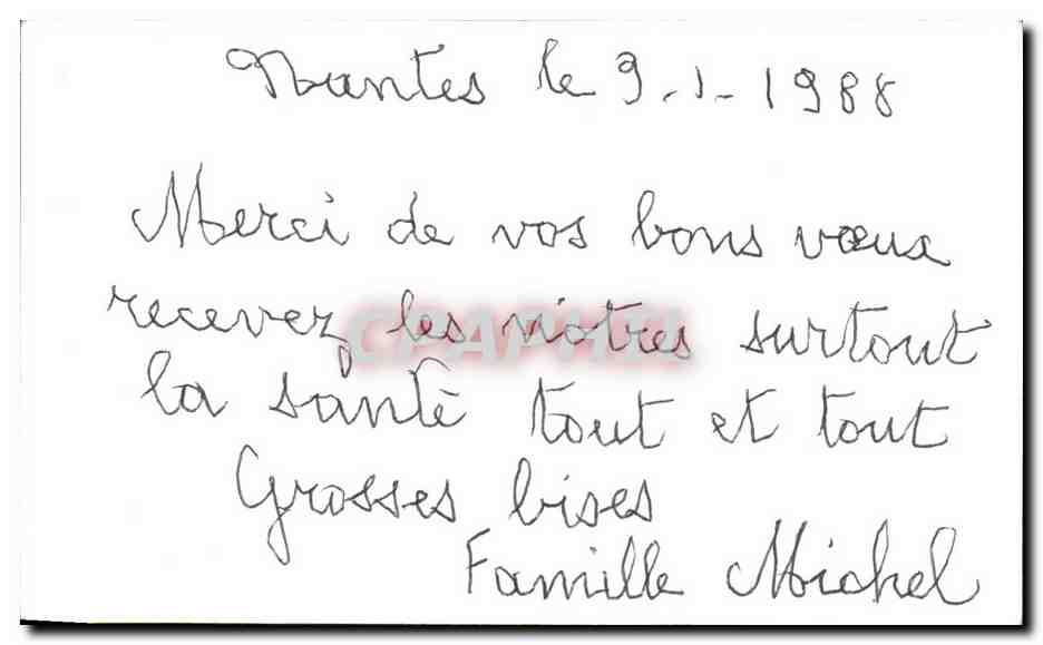 CPM Fantaisie Fleurs Bonne Anne — Rückseite