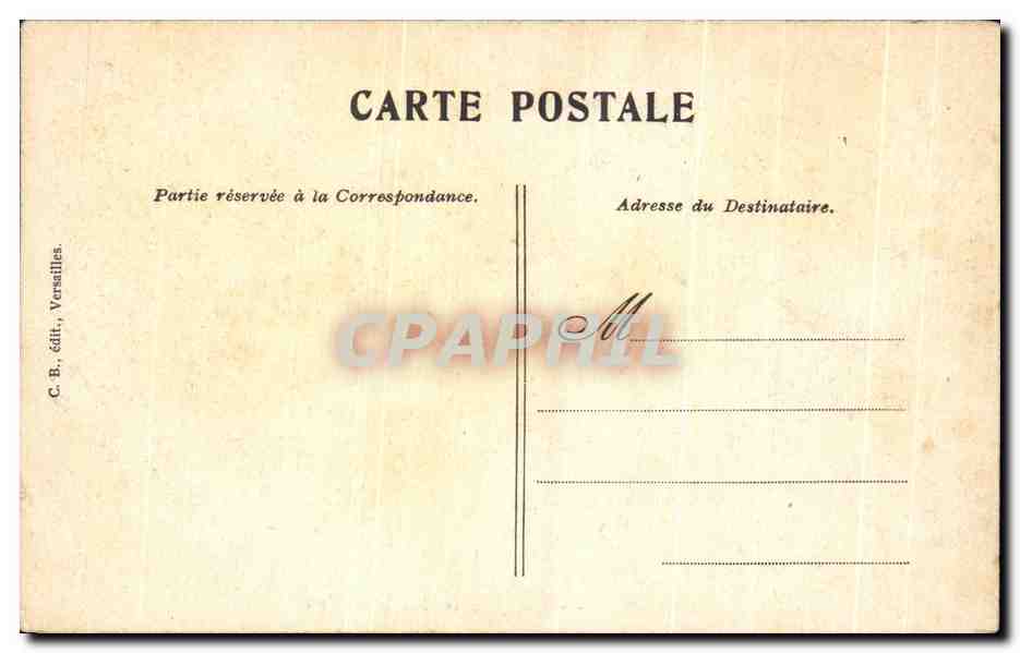 CPA Versailles La Galerie des Batailles — Rückseite