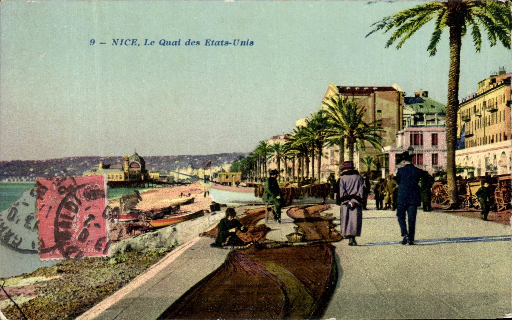 CPA Nice Le Quai des Etats Unis Pecheurs 
