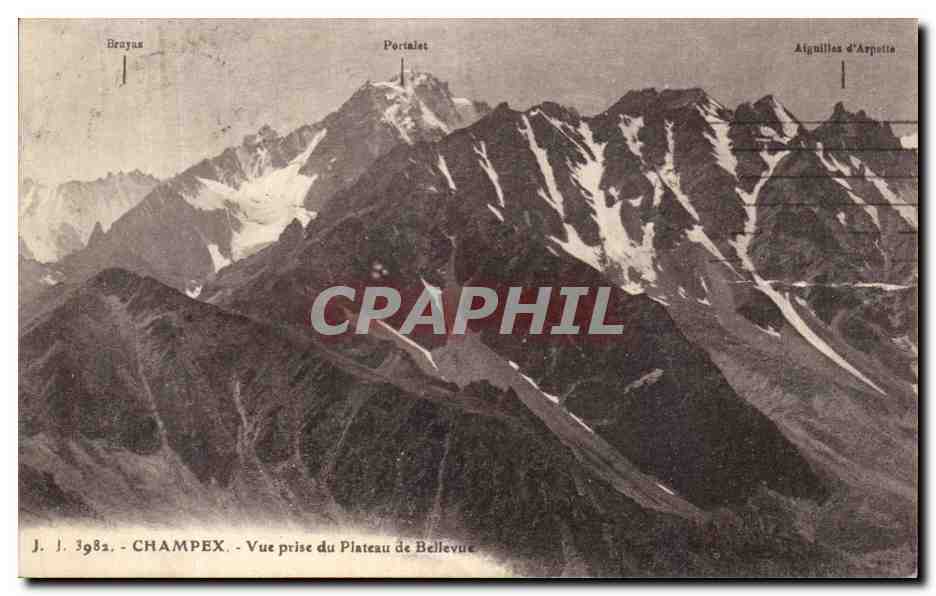 CPA Chamonix Vue Prise du Plateau de Bellevue