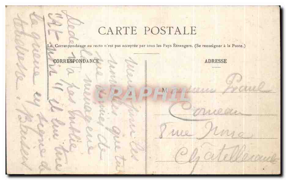 CPA Pau Palais d'Hiver — Verso
