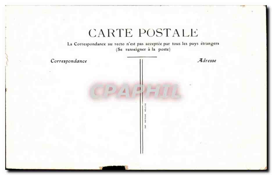 CPA Vichy Entree du Theatre du Casino — Verso