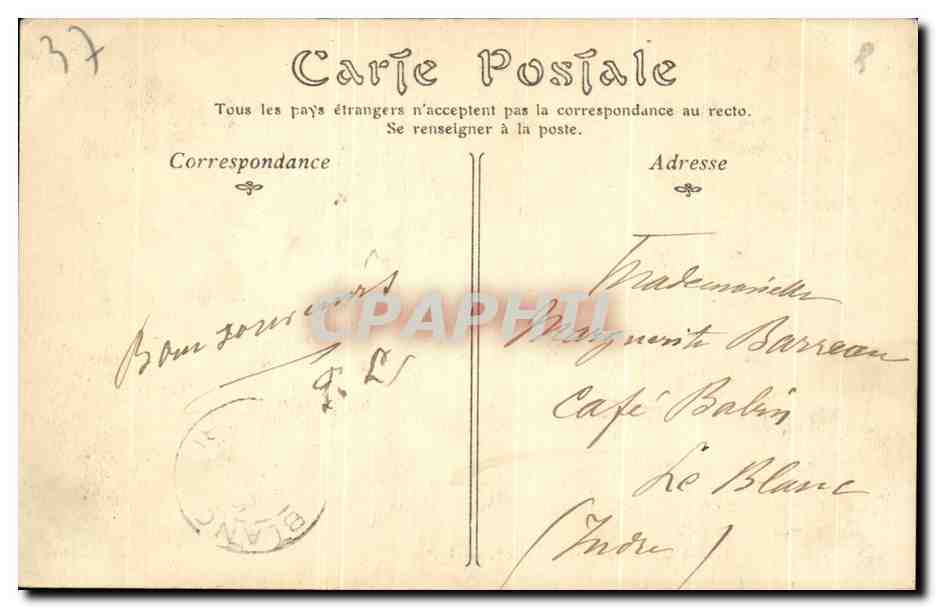 CPA Loches Vue generale prise au sud est — Rückseite