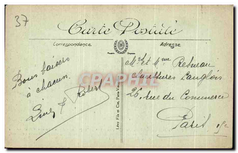 CPA Loches Le Donjon salle de Tortures devenu prison d'Eta' — Rückseite