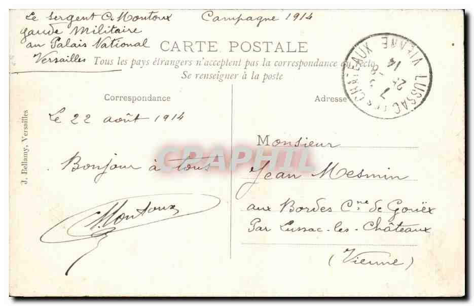 CPA Bassin de La Pyramide Ou Pot Bouillant Versailles — Verso