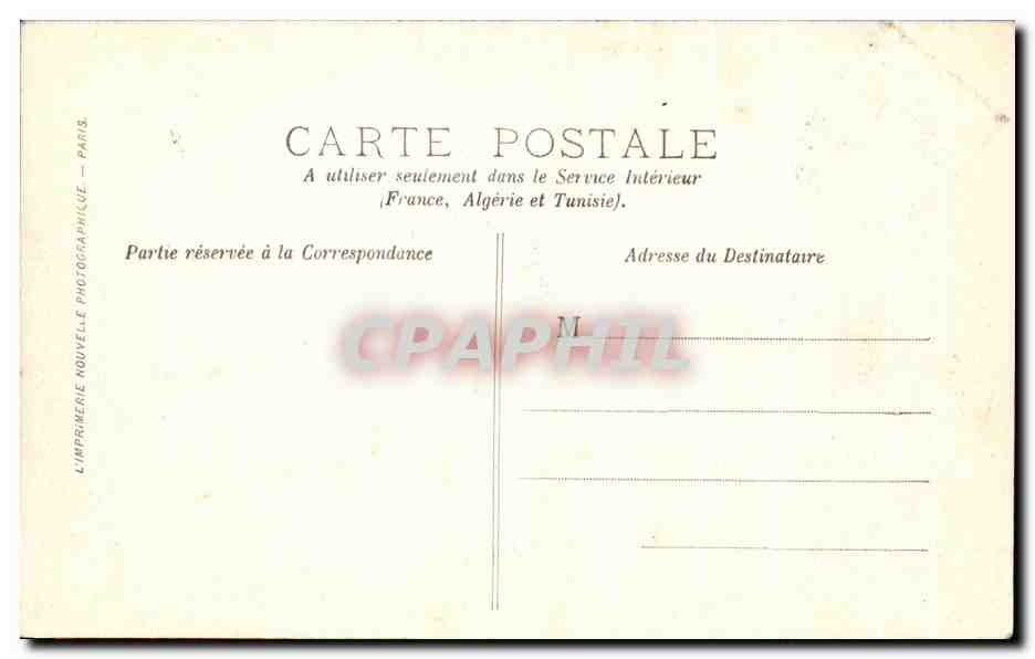 CPA Compiegne Le Chateau La Facade Cote Du Parc Lion — Rückseite
