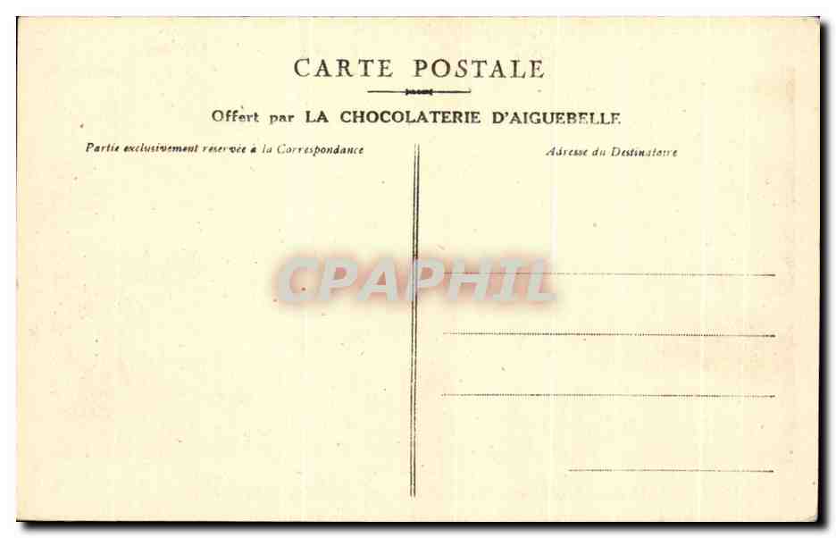CPA Sermont de la montagne Chocolaterie d'Aiguebelle Loys Prat  — Verso