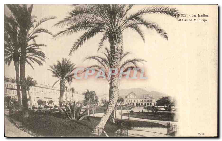 CPA Nice Les Jardins Et Casino Municipal