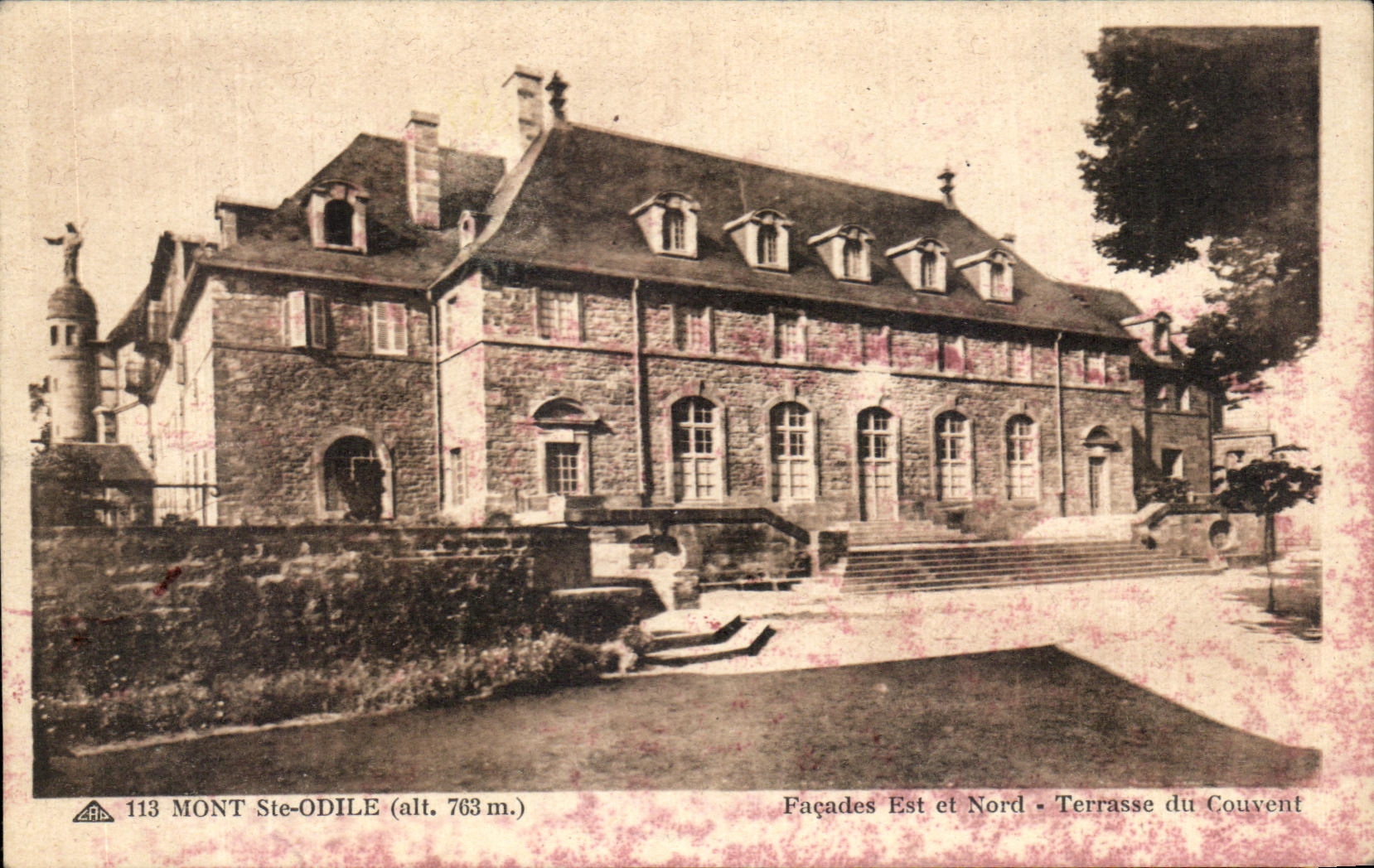 CPA Mont Ste odile Facades Est Et Nord Terrasse du couvent