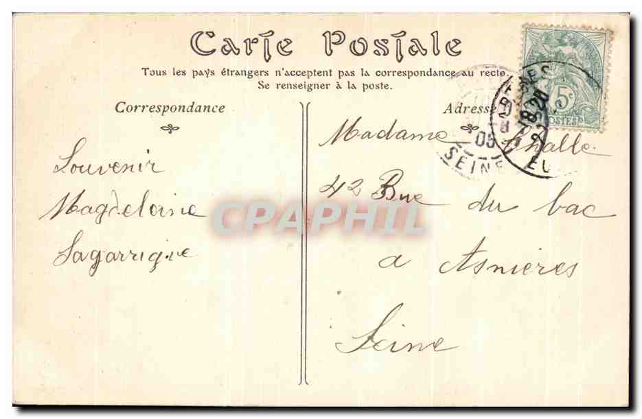 CPA Cathedrale De Chartres L'assomption Par Bridan — Verso