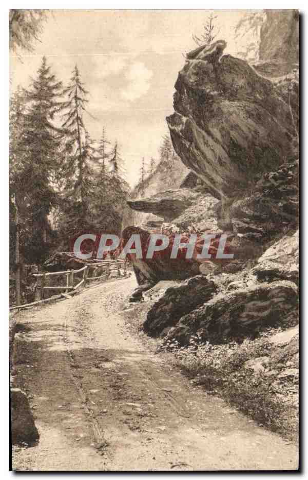 CPA Sur La Route De Finhaut Suisse