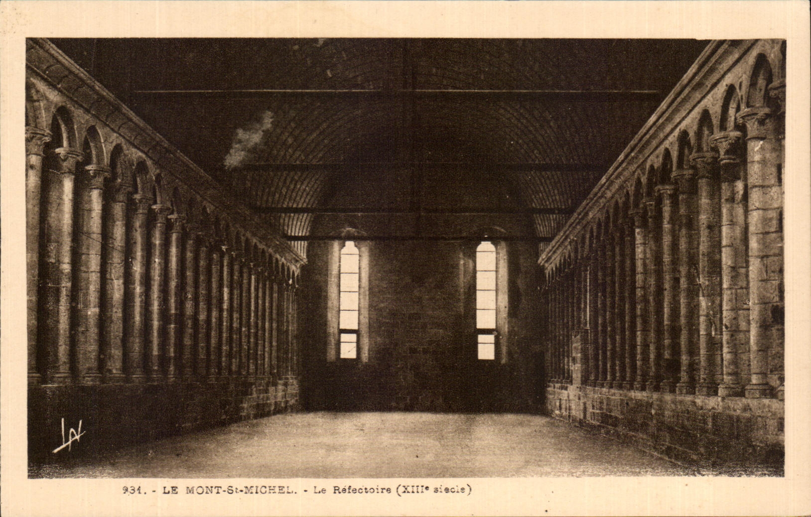 CPA Le Mont St Michel Le Refectoire 