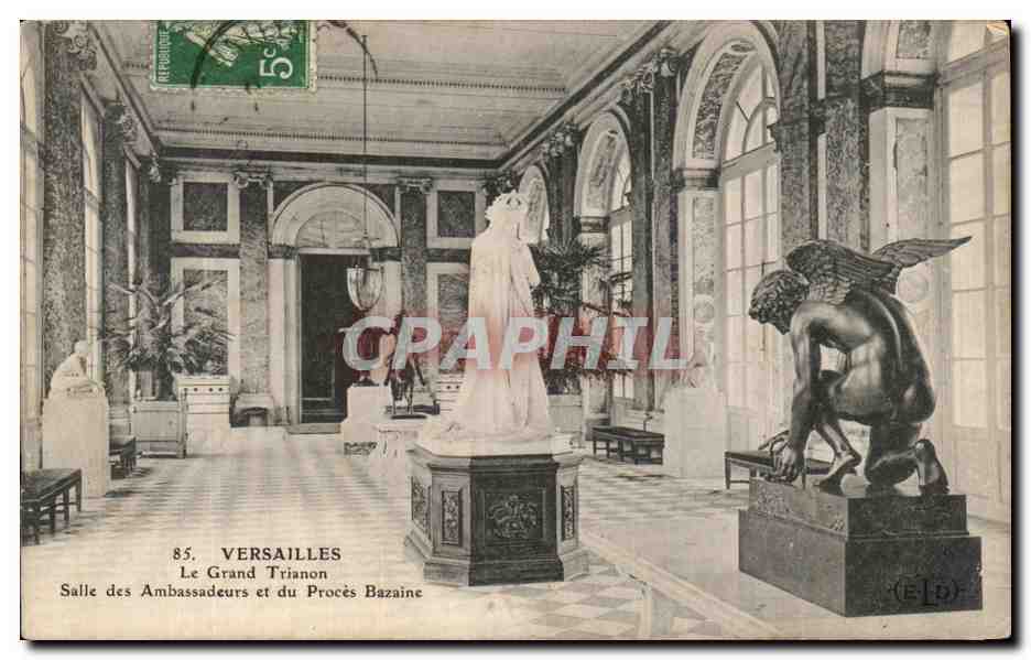 CPA Versailles Le Grand Trianon Salle des Ambassadeurs et du Proces Bazaine