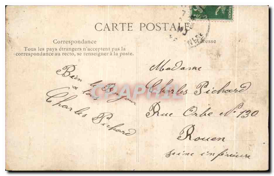 CPA Versailles Le Grand Trianon Salle des Ambassadeurs et du Proces Bazaine — Verso