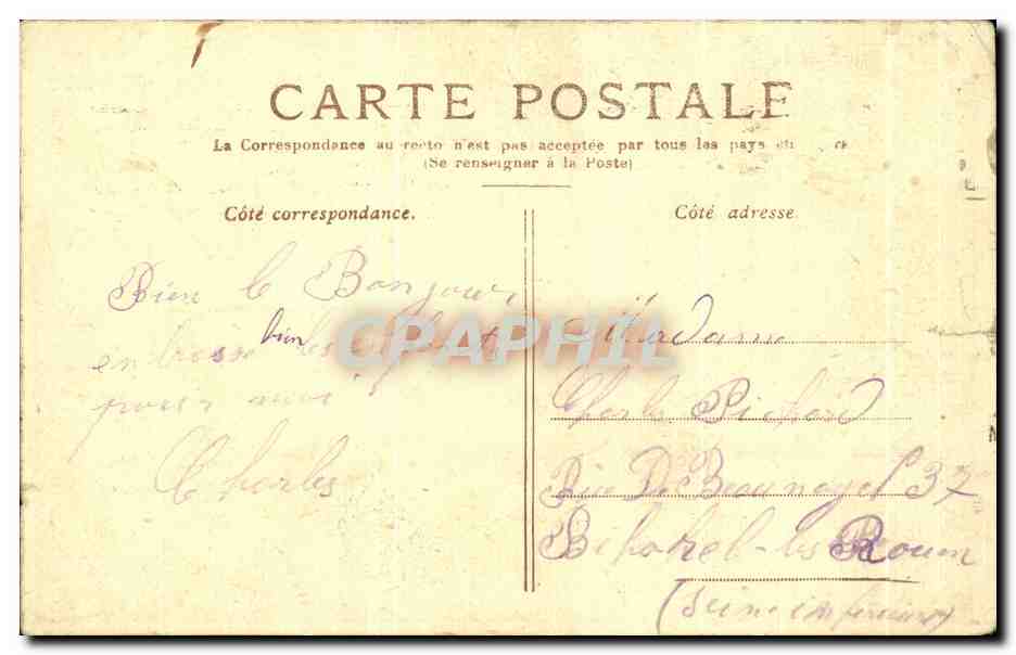 CPA Paris La Madeleine — Rückseite
