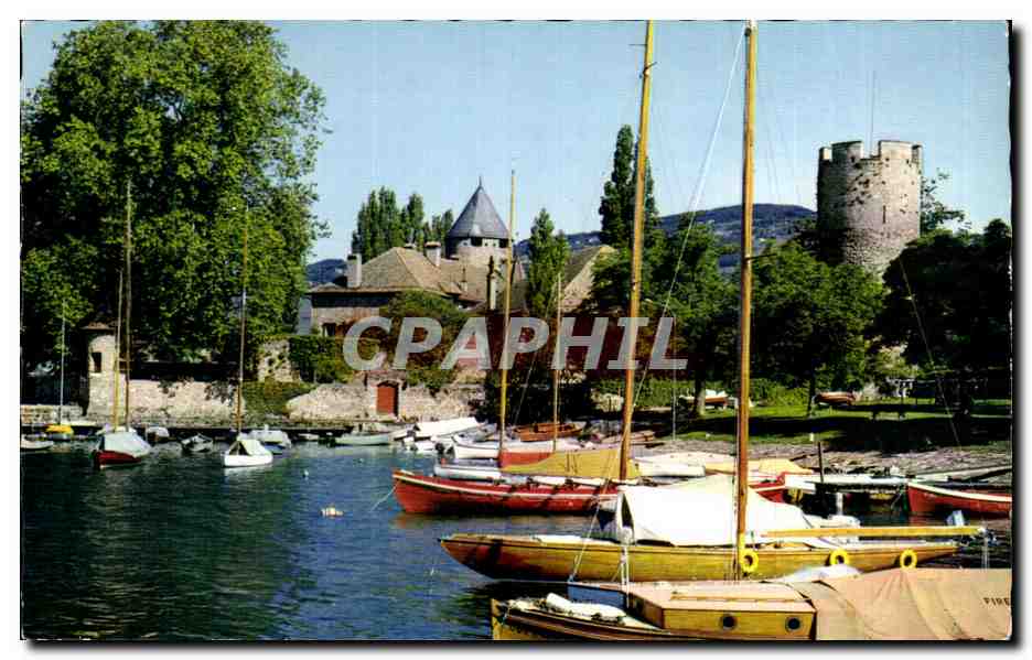 CPA La Tour De Peilz Vevey Le Port Et Le Chateau
