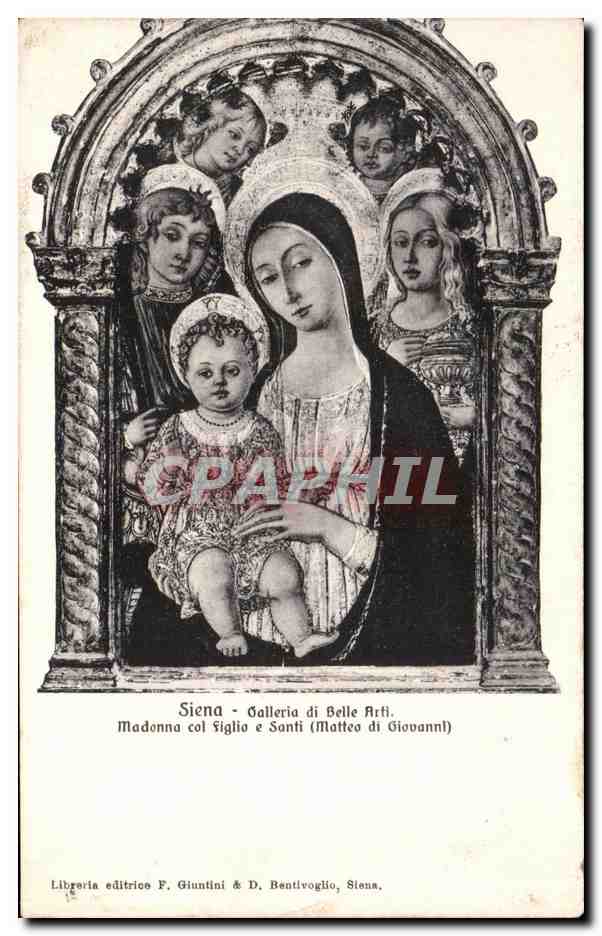 CPA Siena Galleria di Belle Arti Madonna Col Siglio Santi