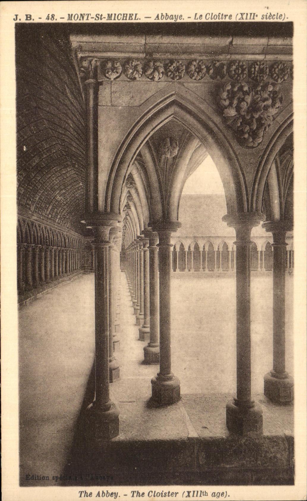 Mont-Saint-Michel — Abbaye — Le Cloître (XIIIe siècle) — J.B. - 48